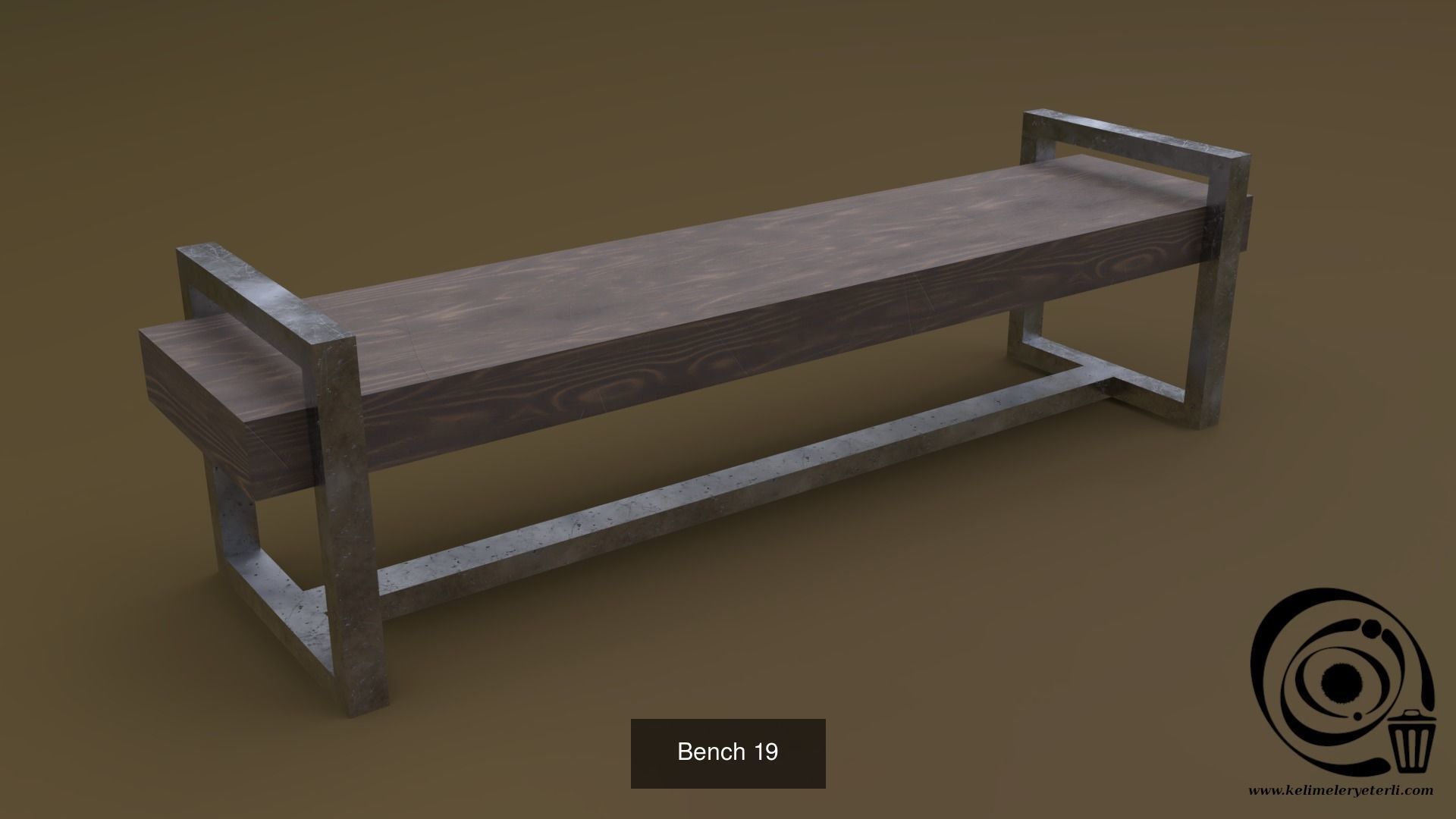 Bench Set 32 8M4T 3D Model Collection_67