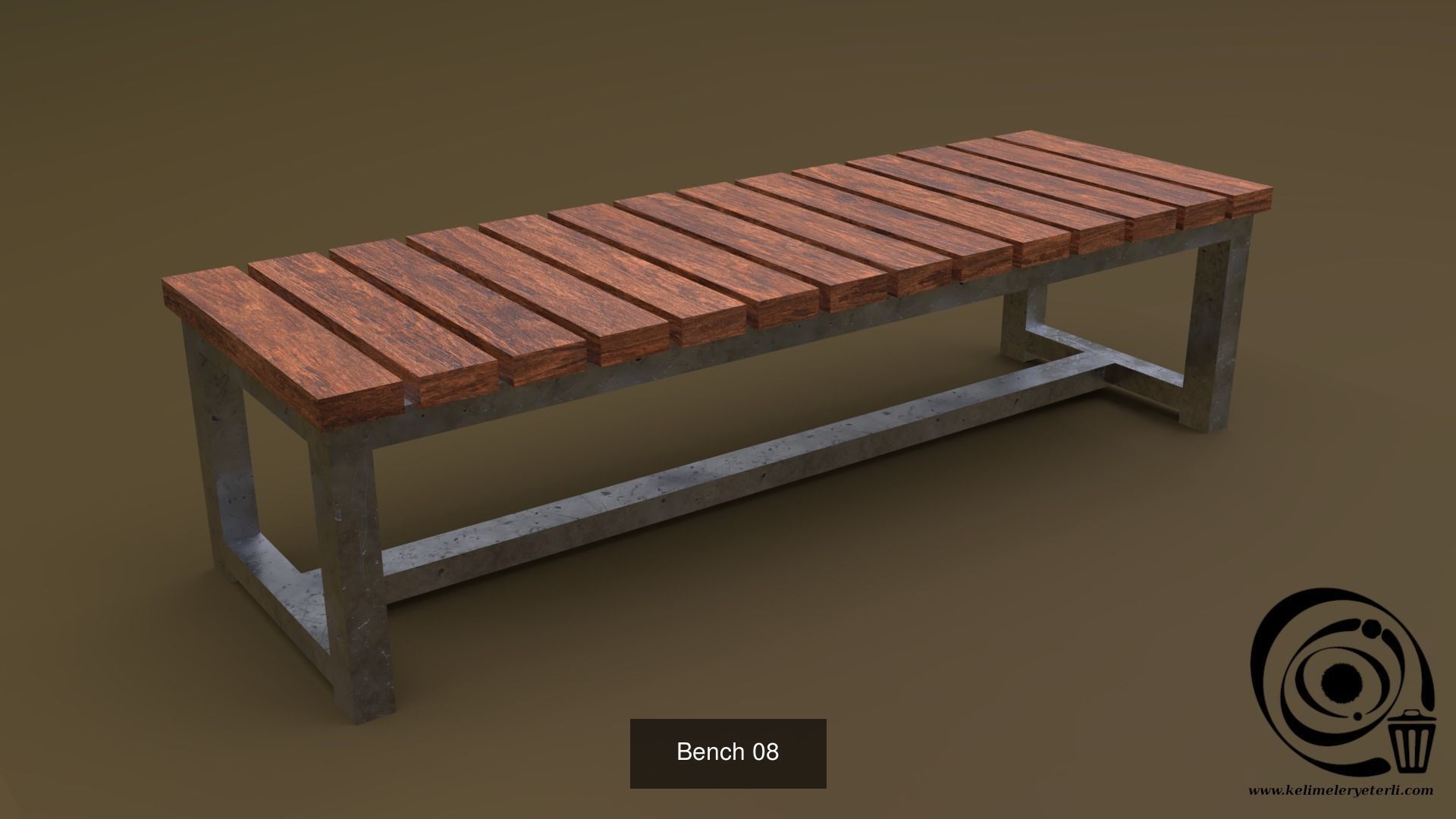 Bench Set 32 8M4T 3D Model Collection_57