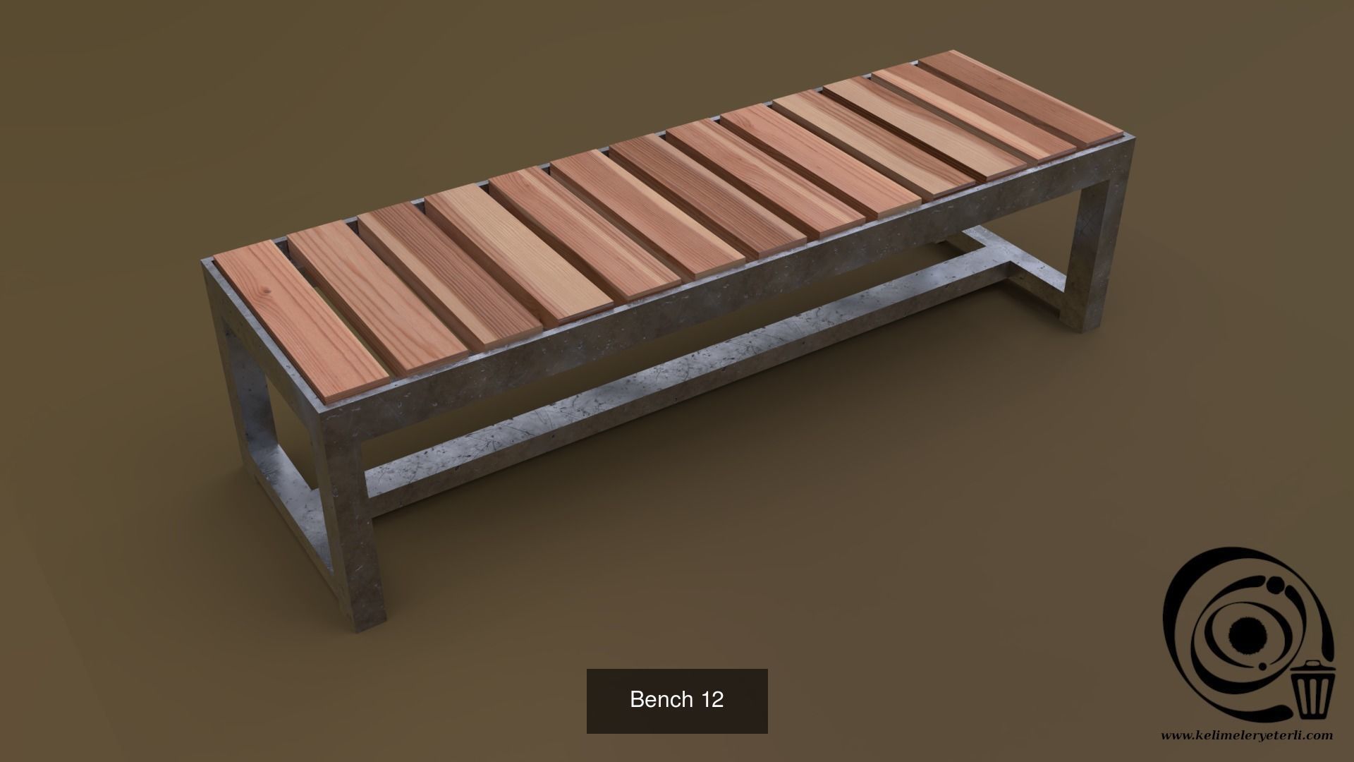 Bench Set 32 8M4T 3D Model Collection_61