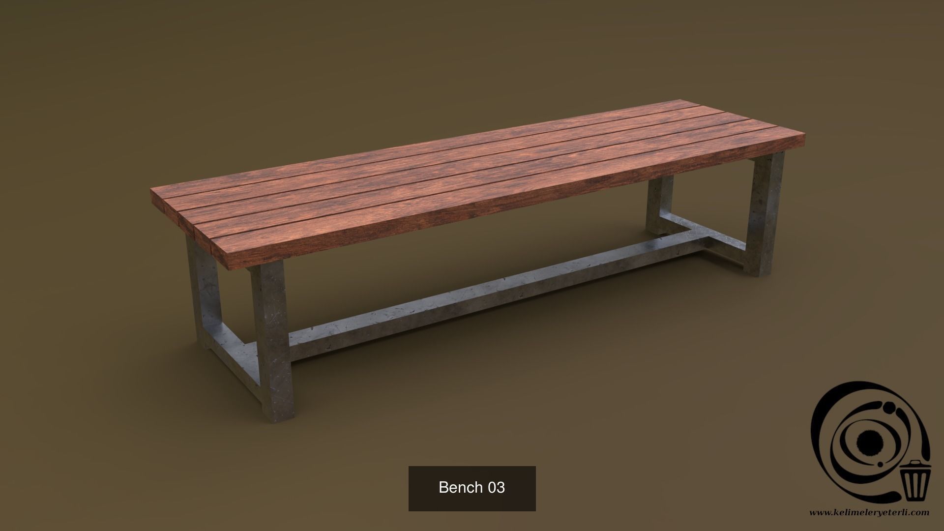 Bench Set 32 8M4T 3D Model Collection_49