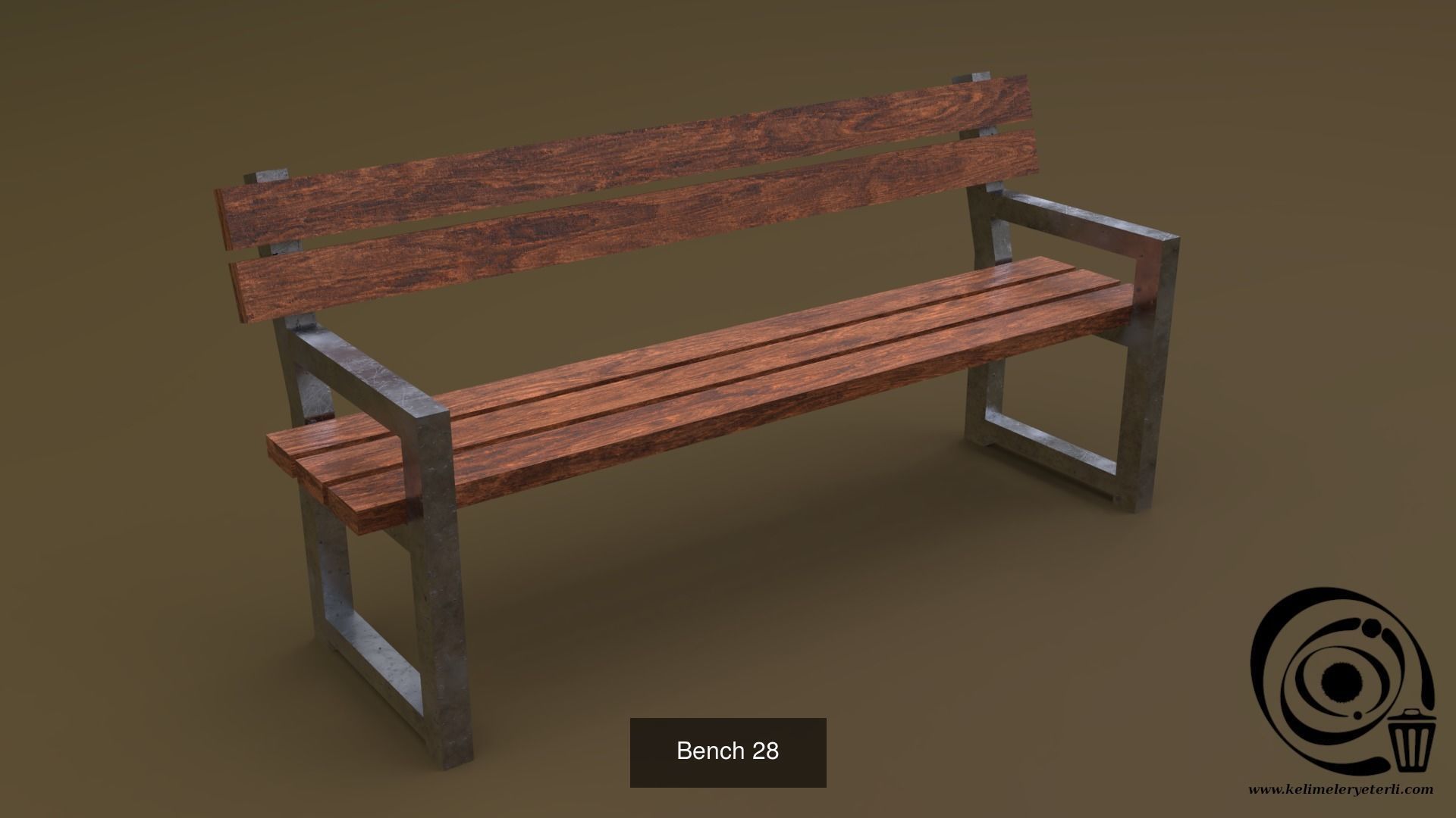 Bench Set 32 8M4T 3D Model Collection_74