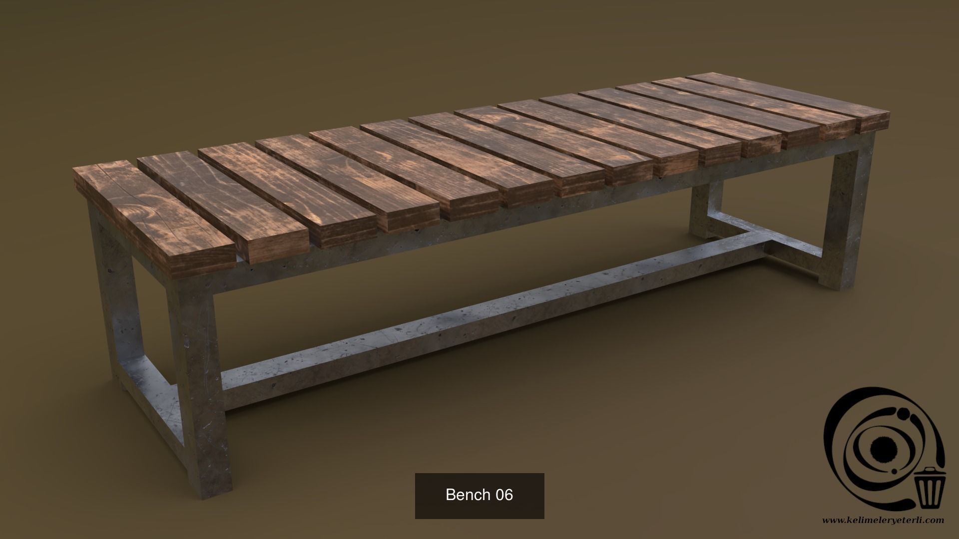 Bench Set 32 8M4T 3D Model Collection_53