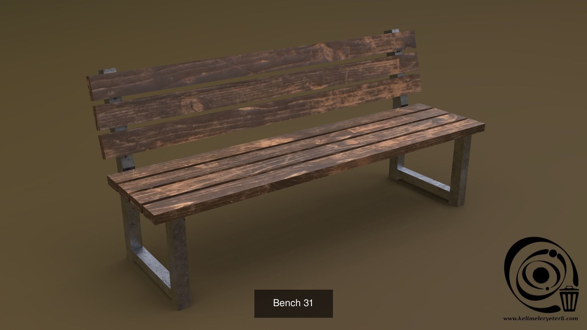 Bench Set 32 8M4T 3D Model Collection_76