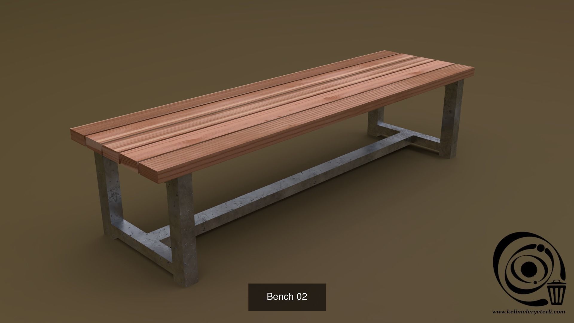 Bench Set 32 8M4T 3D Model Collection_45