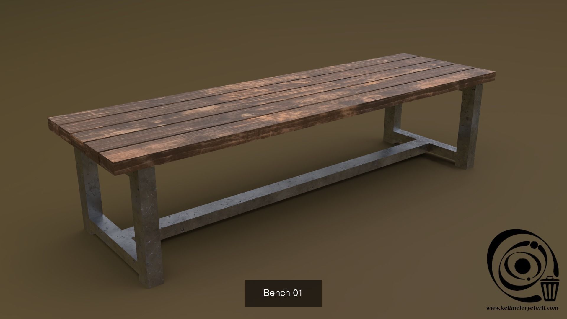 Bench Set 32 8M4T 3D Model Collection_41