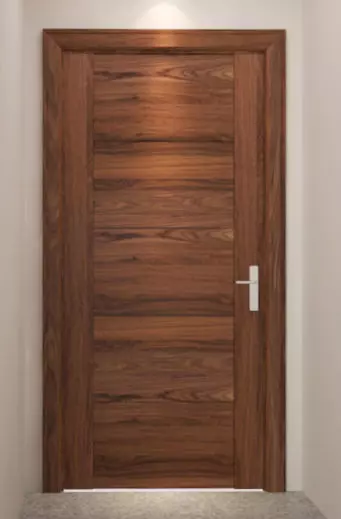 wooden door Free 3D model_0