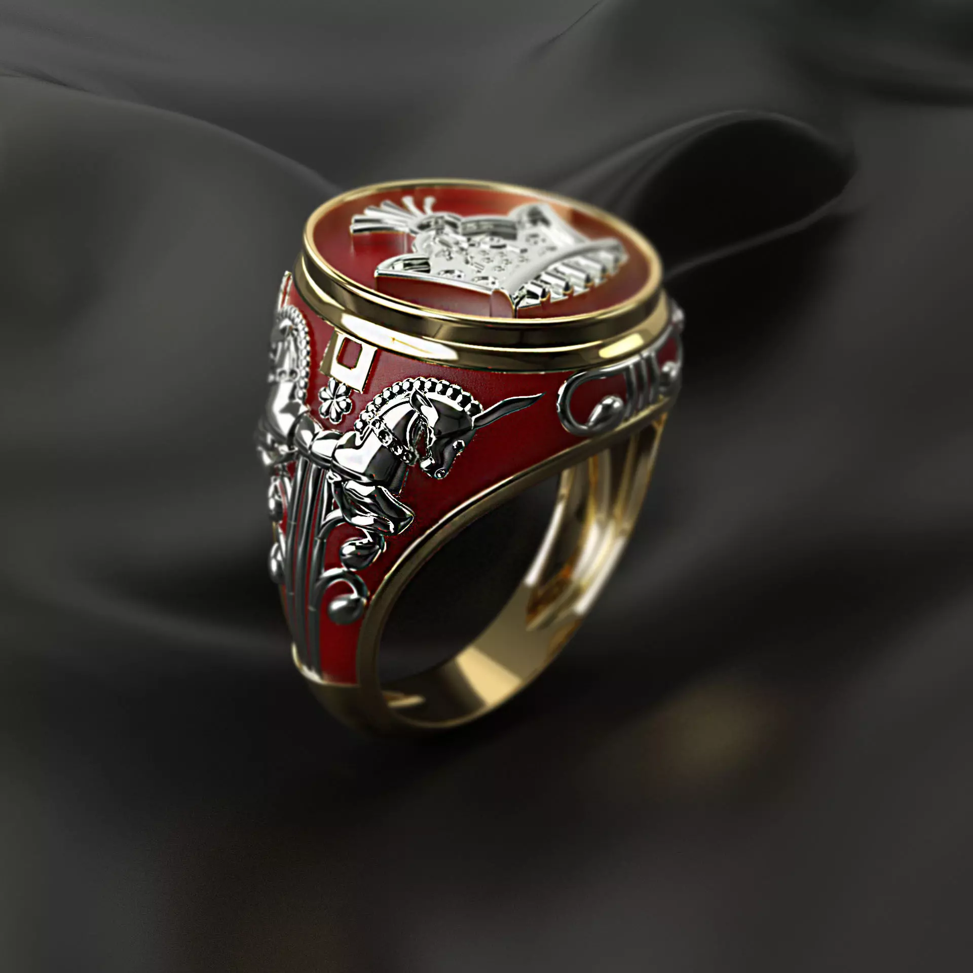 King Horse Ring 3D print model