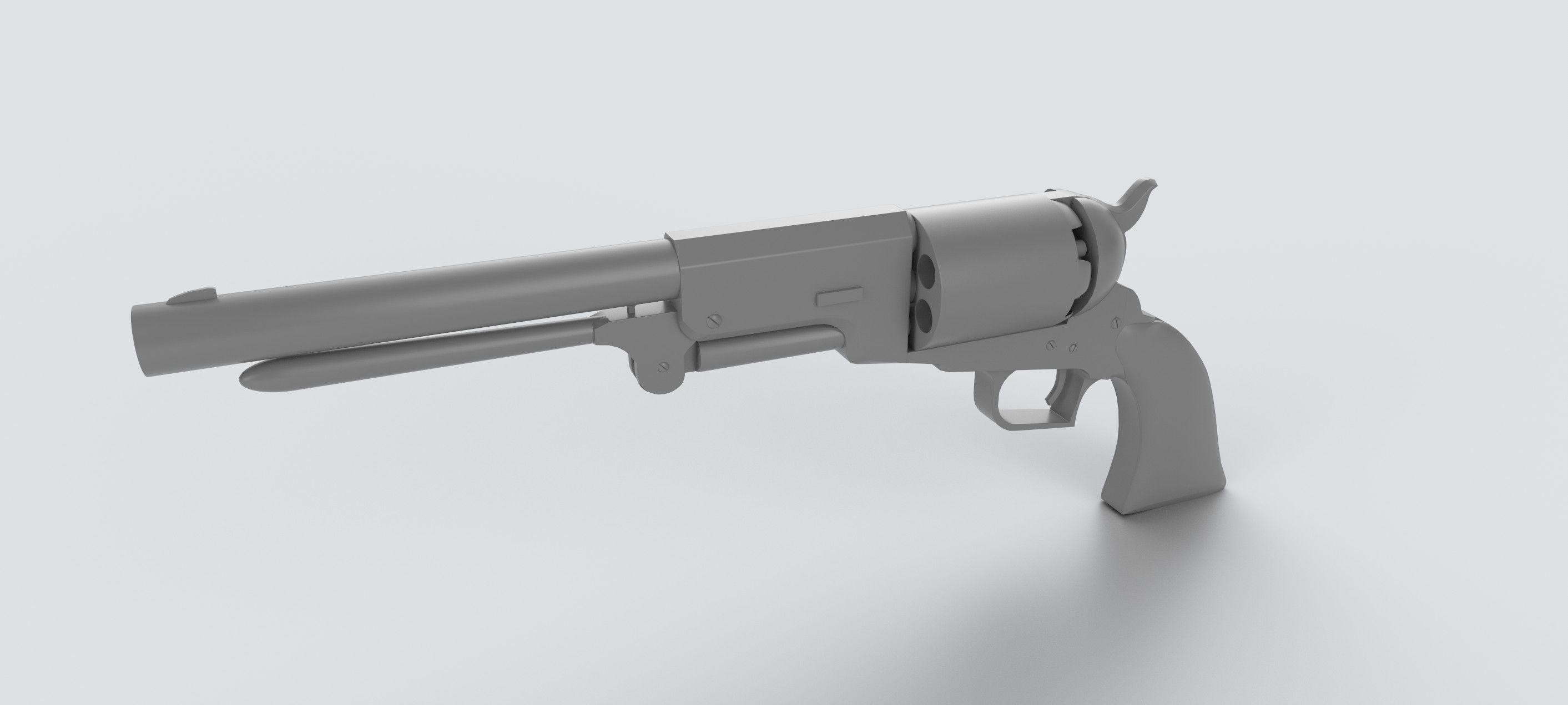 Colt Walker Revolver Low-poly 3D model_6