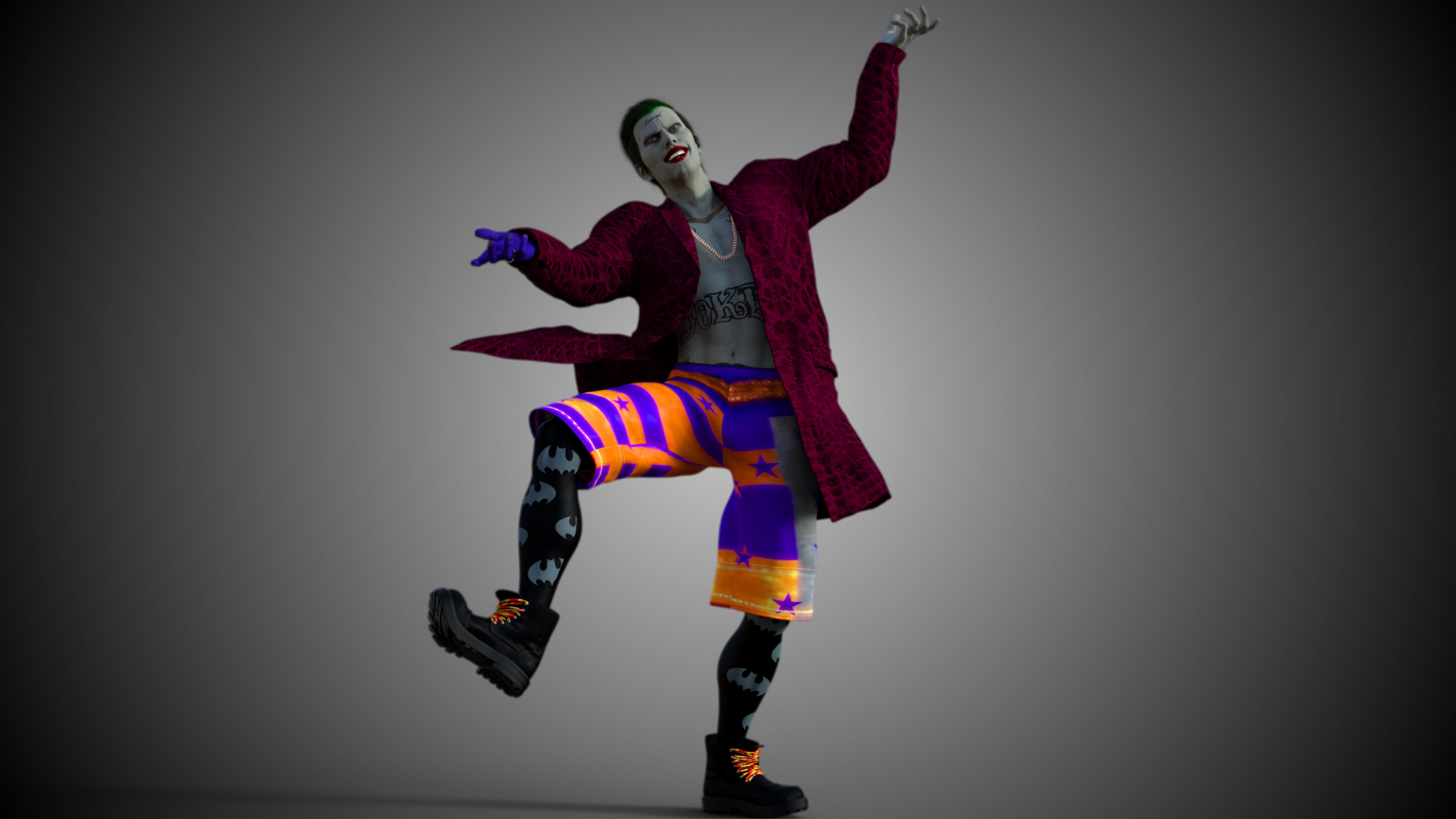 Joker Jared Leto Coat Version 3D model_13