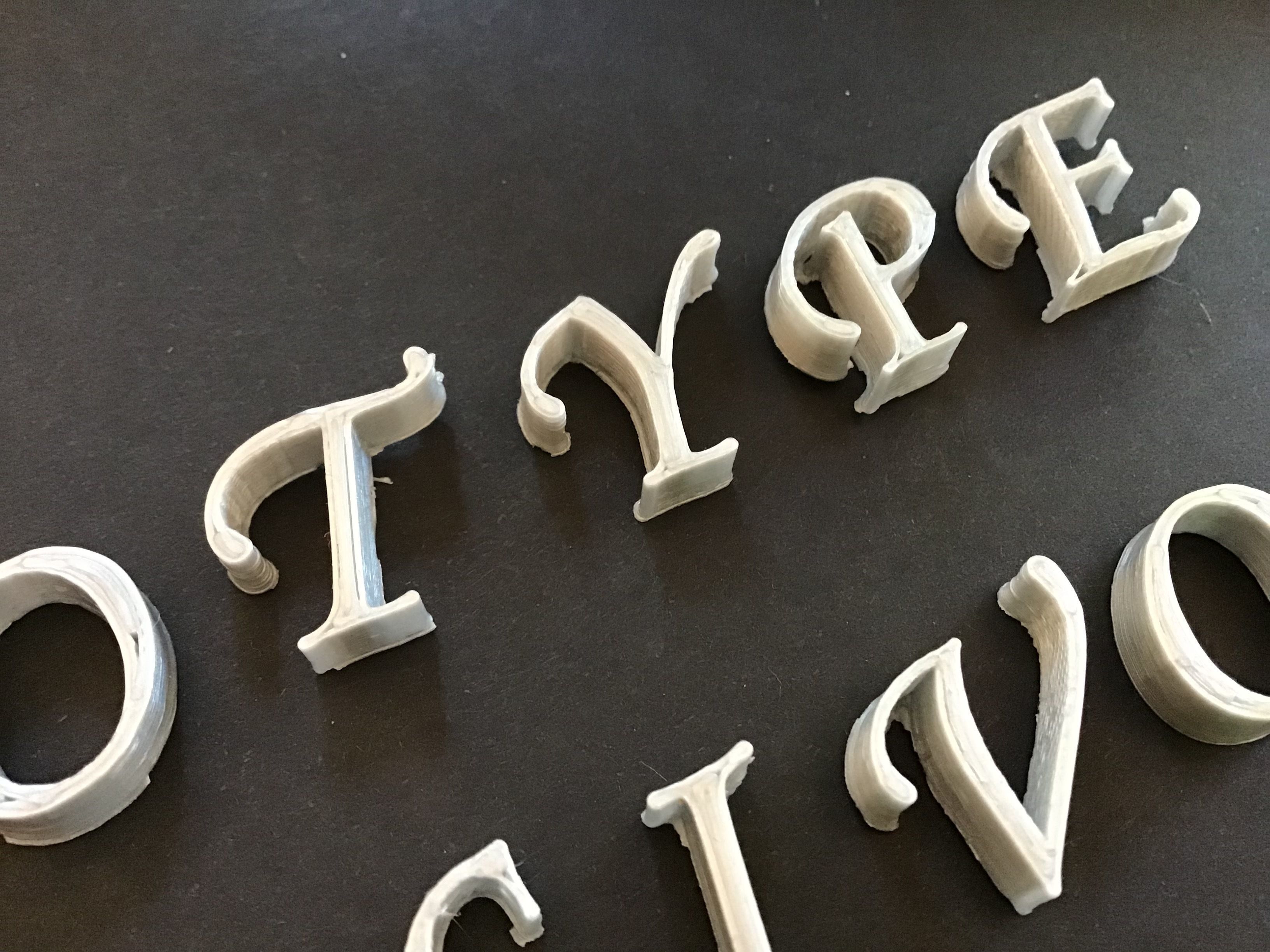 MONOTYPE CORSIVE FONT UPPERCASE AND LOWERCASE 3D LETTERS  3D print model_5