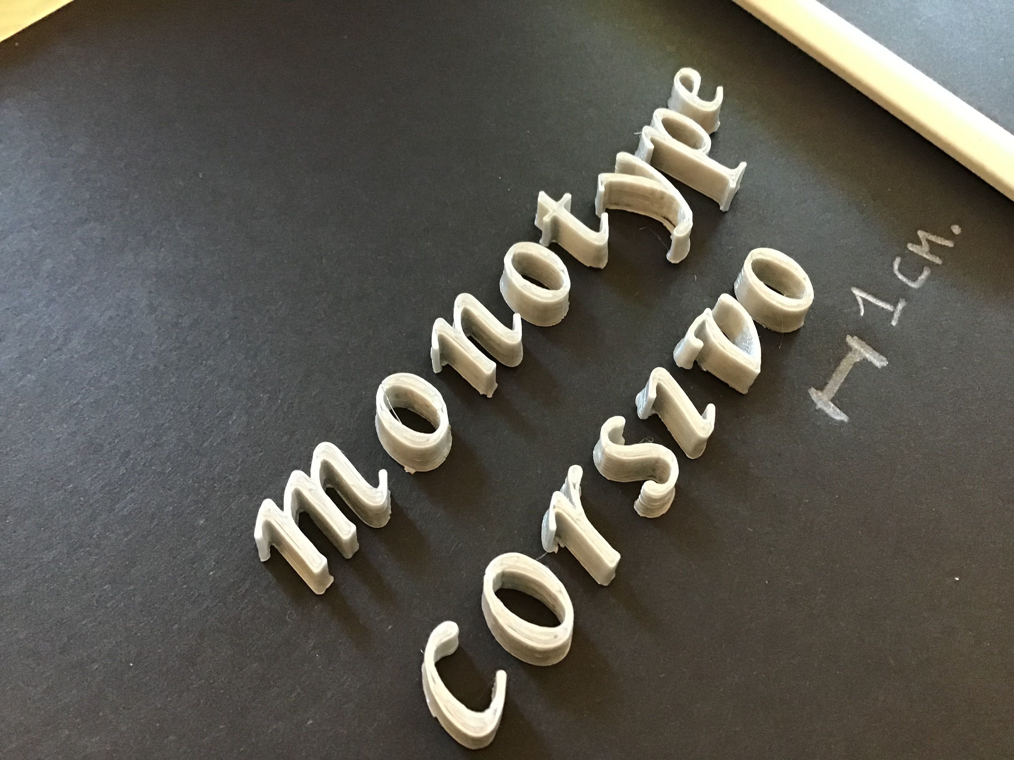 MONOTYPE CORSIVE FONT UPPERCASE AND LOWERCASE 3D LETTERS  3D print model_6