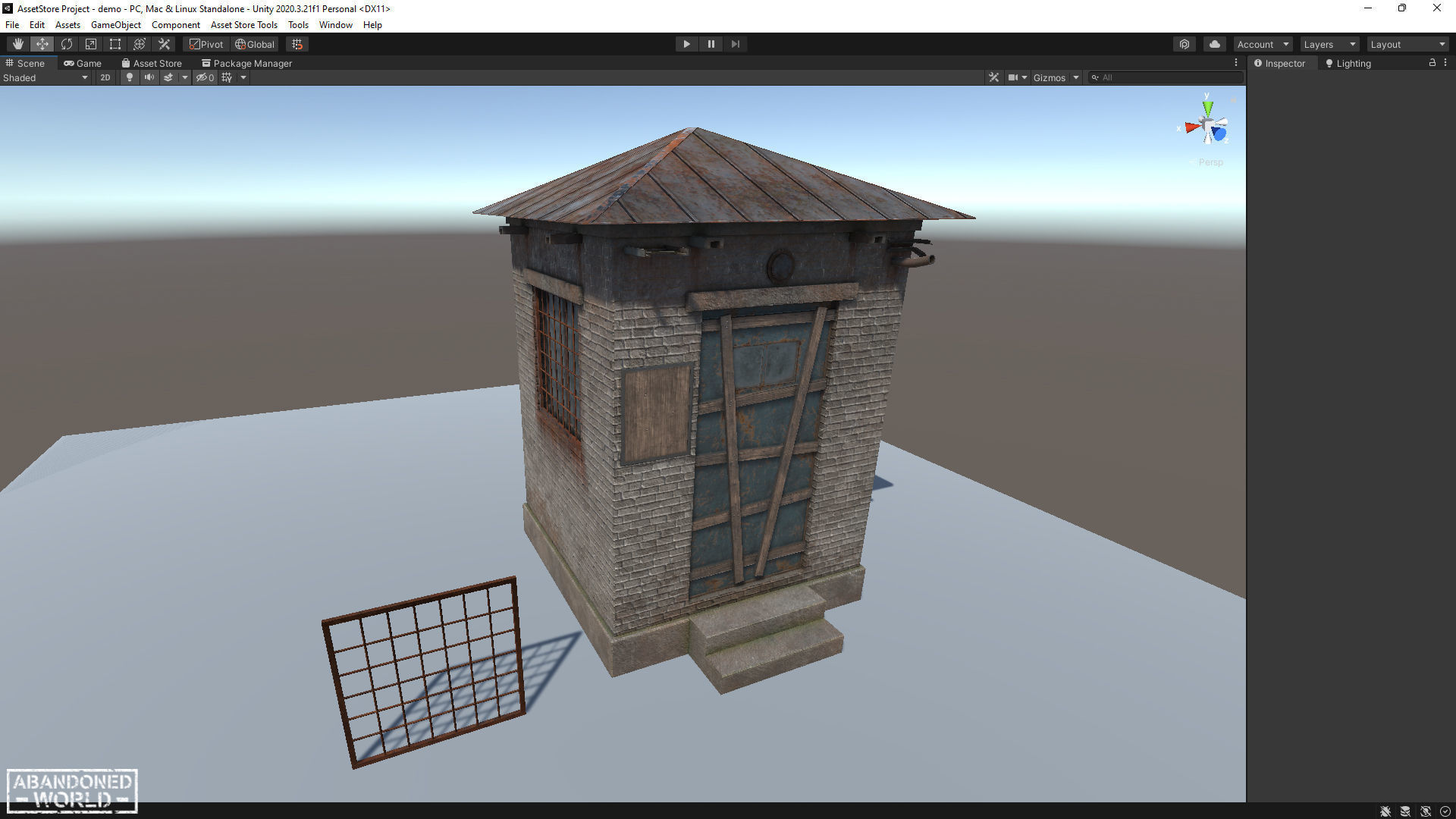 Abandoned Check Point Low-poly 3D model_9