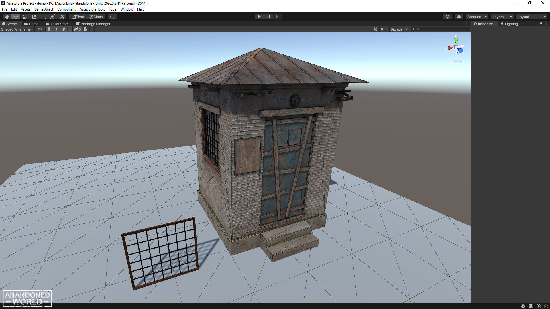 Abandoned Check Point Low-poly 3D model_10