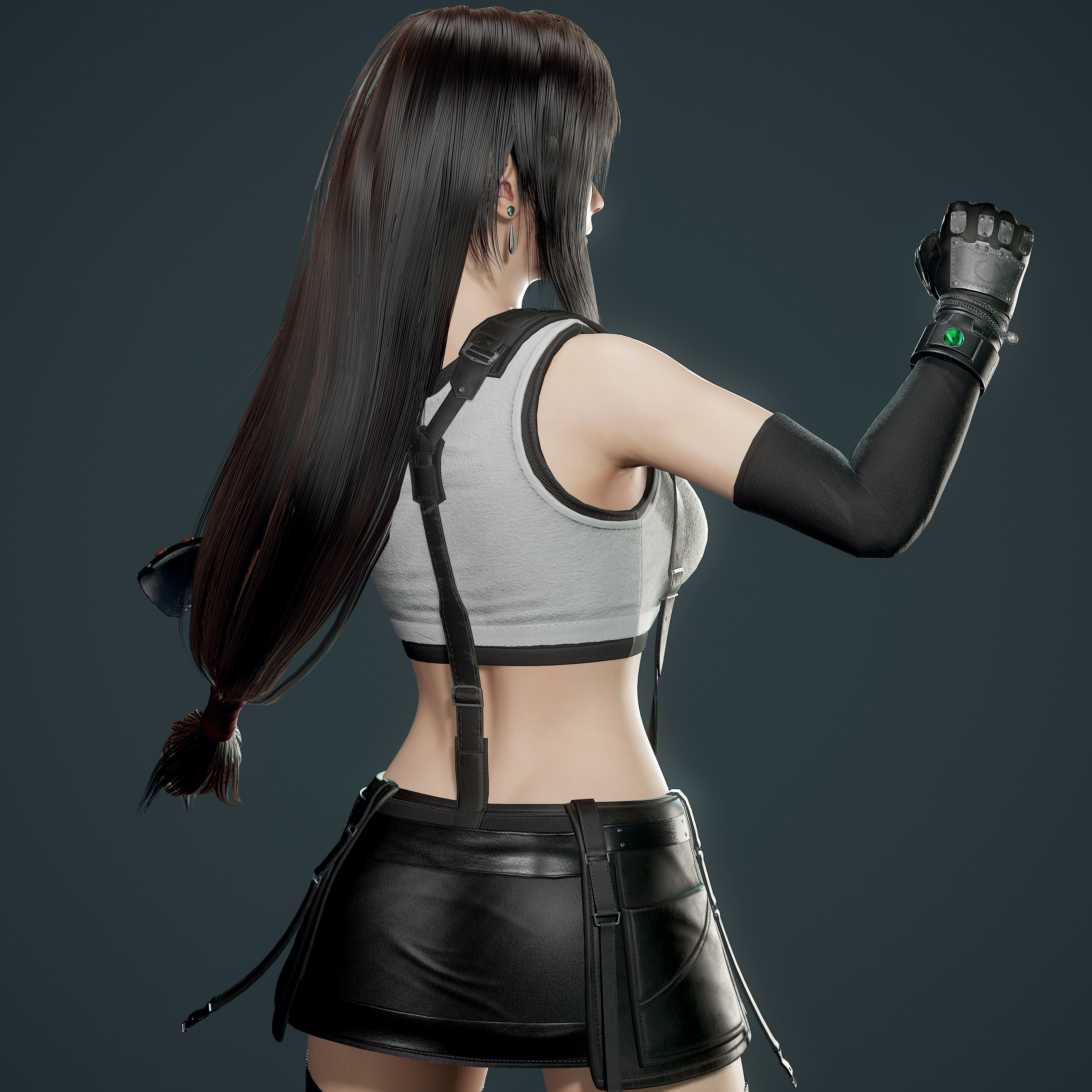 Tifa Lockhart - Game Ready Low-poly 3D model_23