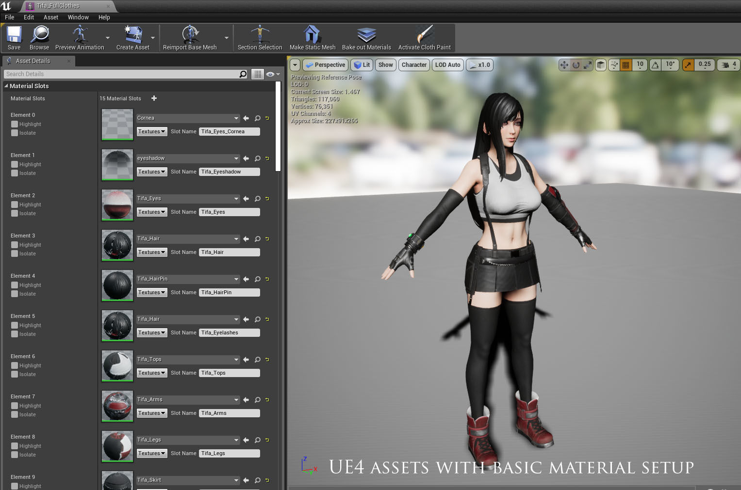 Tifa Lockhart - Game Ready Low-poly 3D model_7