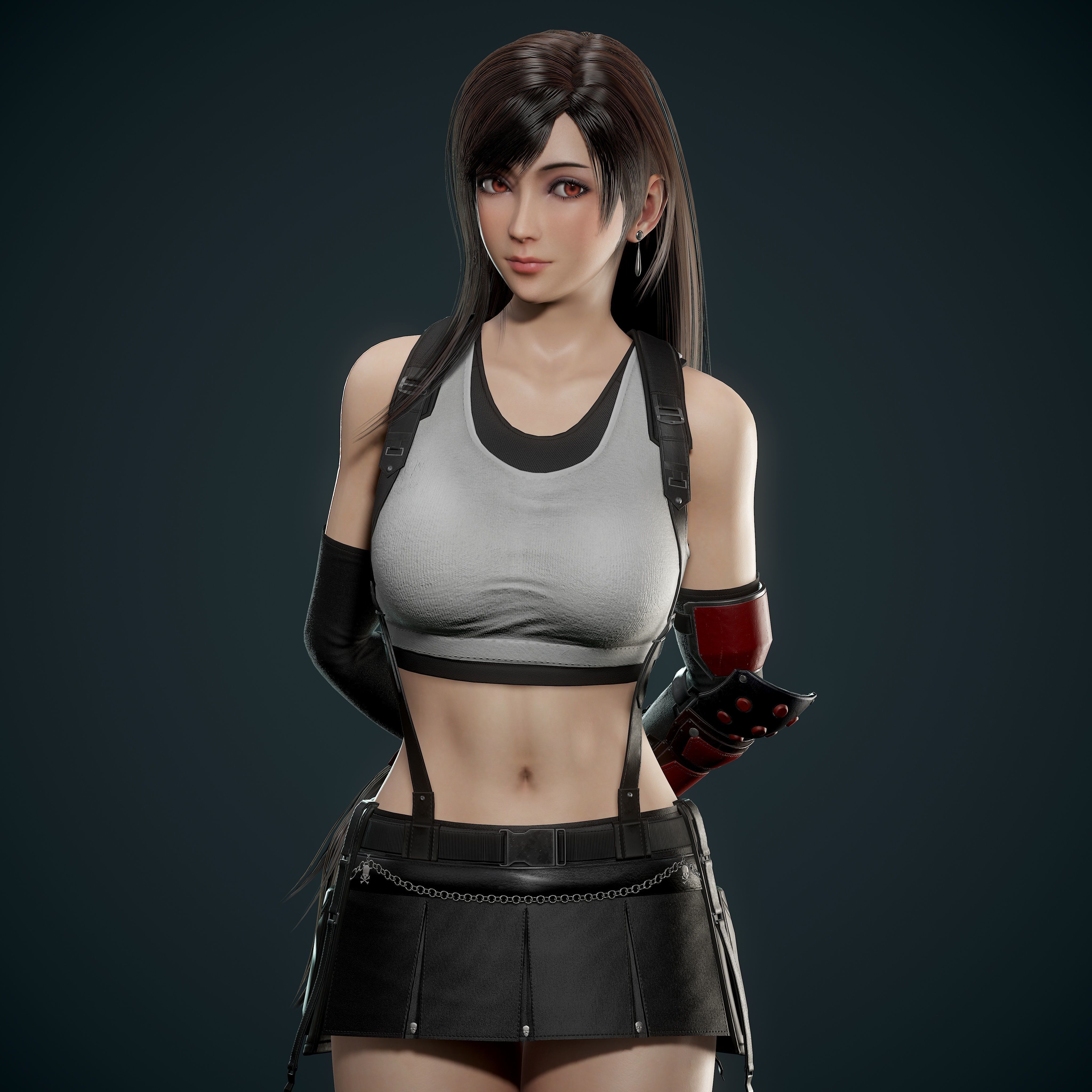 Tifa Lockhart - Game Ready Low-poly 3D model_24