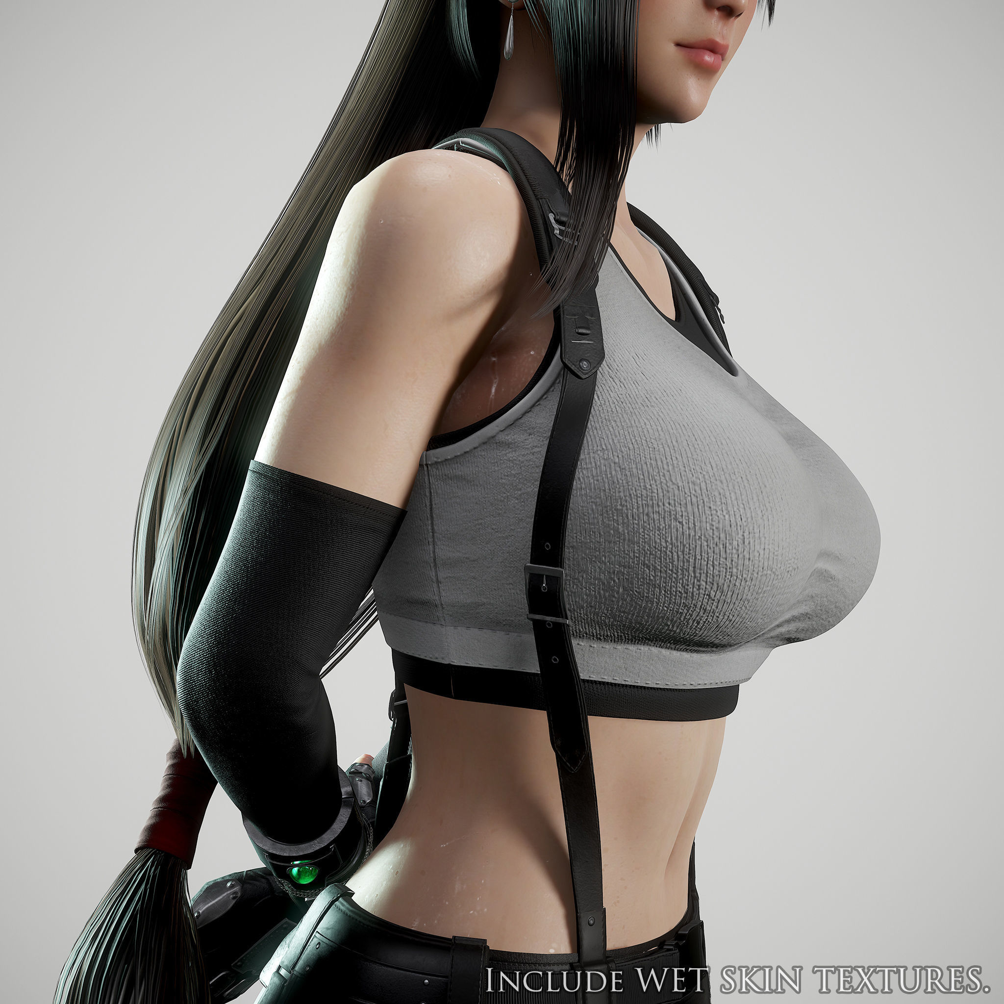 Tifa Lockhart - Game Ready Low-poly 3D model_25