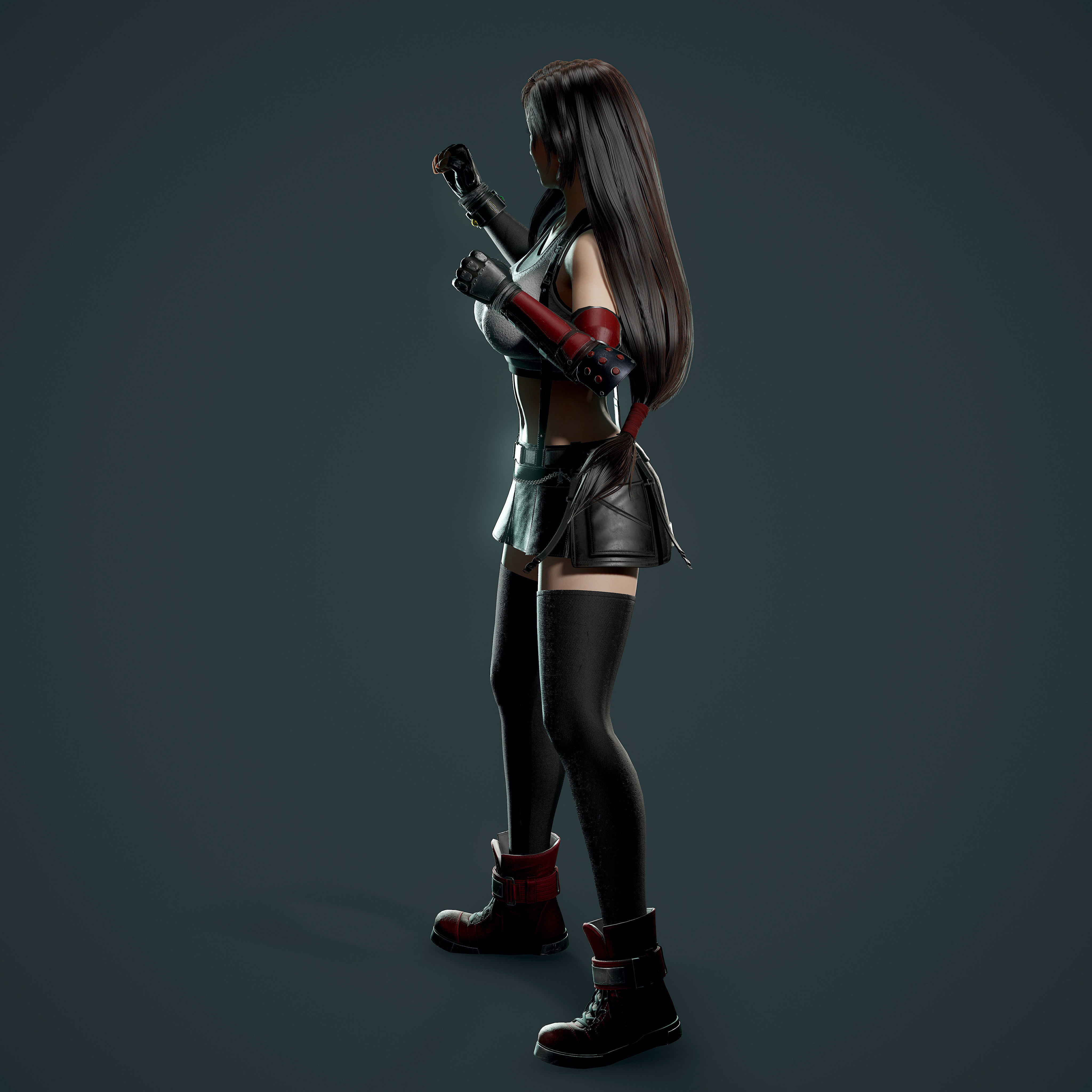 Tifa Lockhart - Game Ready Low-poly 3D model_18