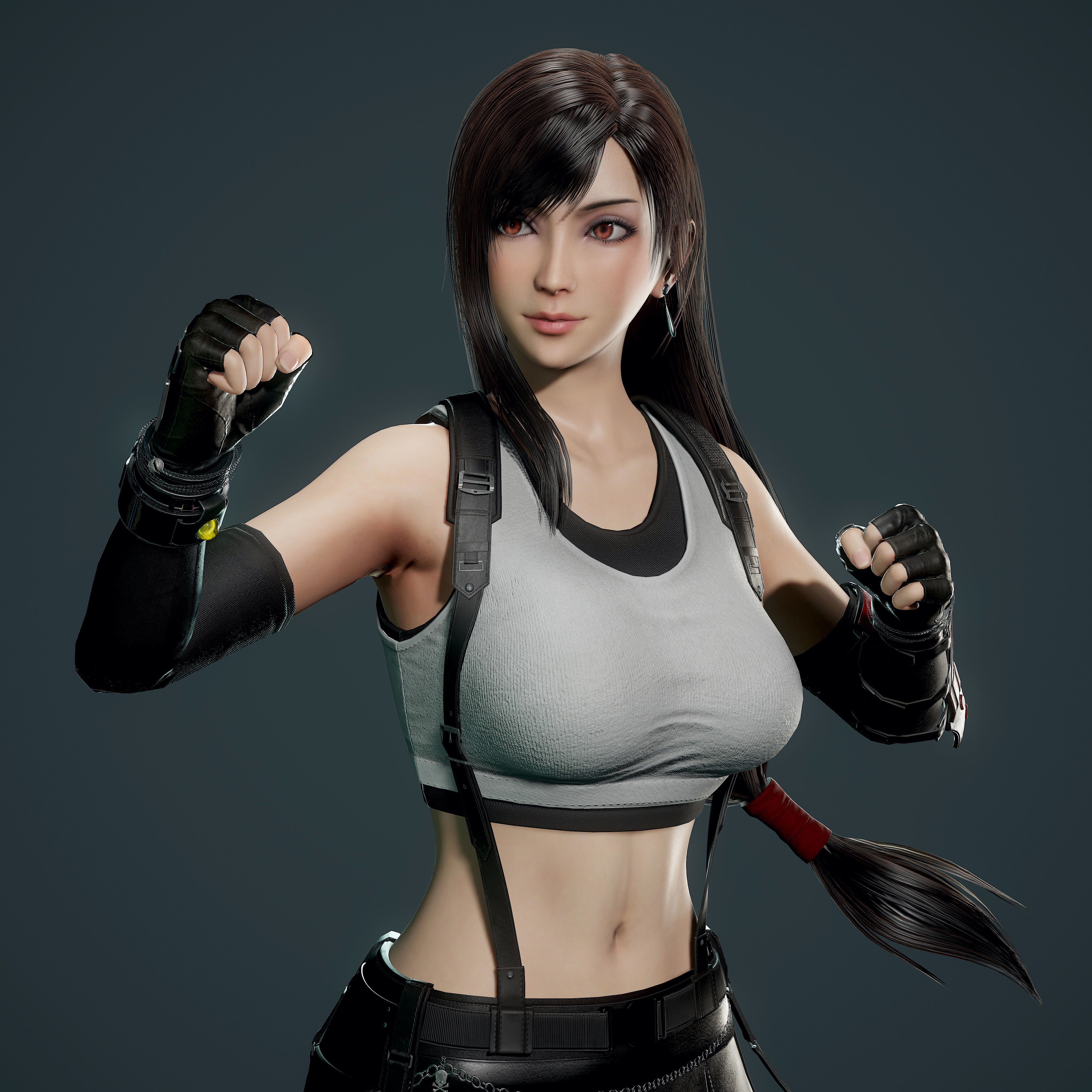 Tifa Lockhart - Game Ready Low-poly 3D model_16