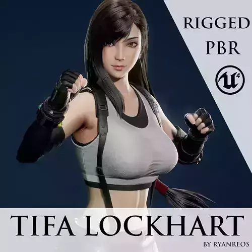 Tifa Lockhart - Game Ready Low-poly 3D model