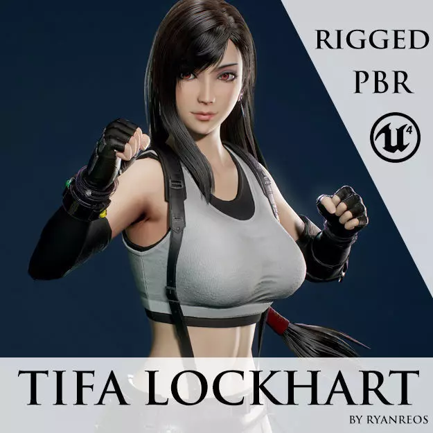 Tifa Lockhart - Game Ready Low-poly 3D model_0