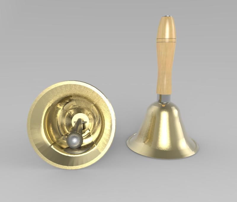The Hand Bell 3D model_2