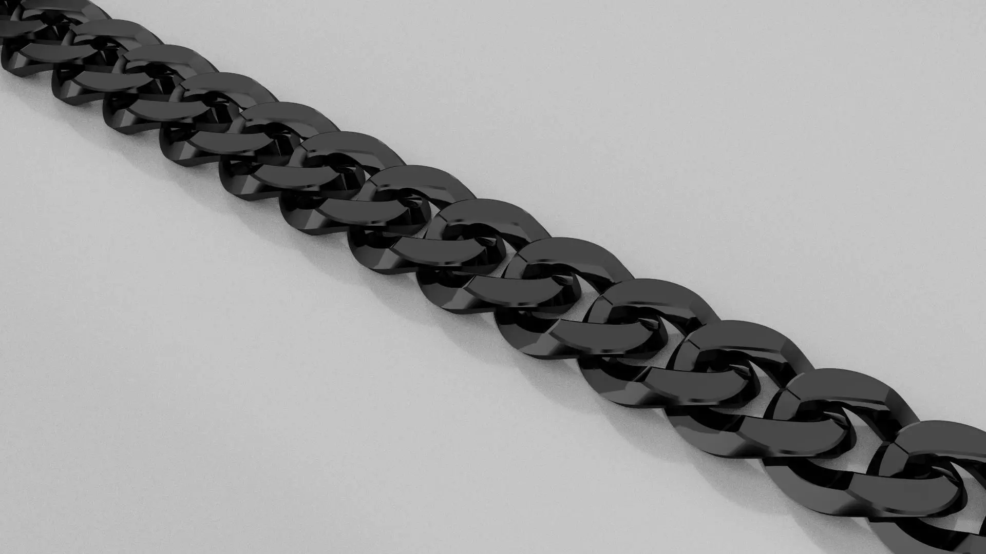 Flat cuban chain link 3D print model