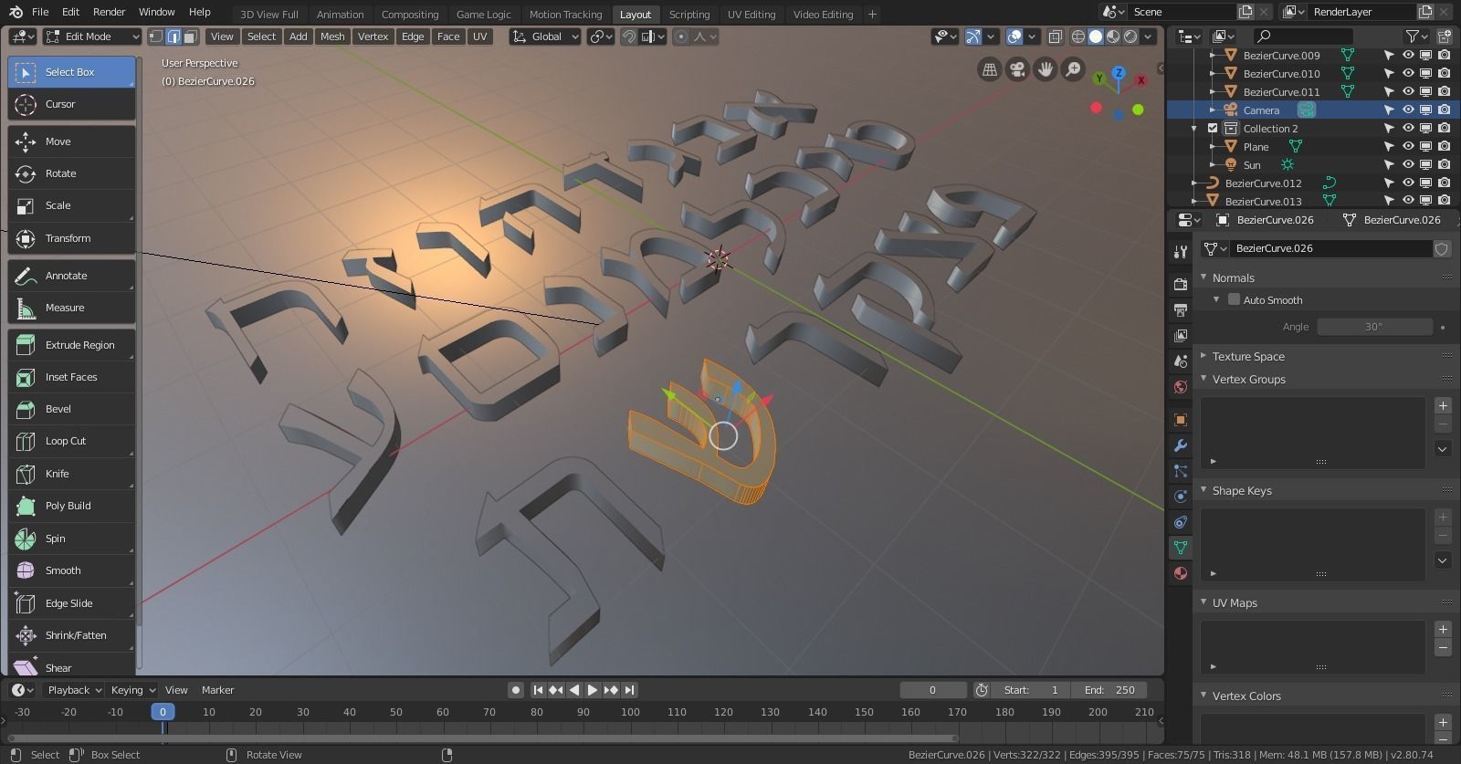 Hebrew Alphabet Low-poly 3D model_5
