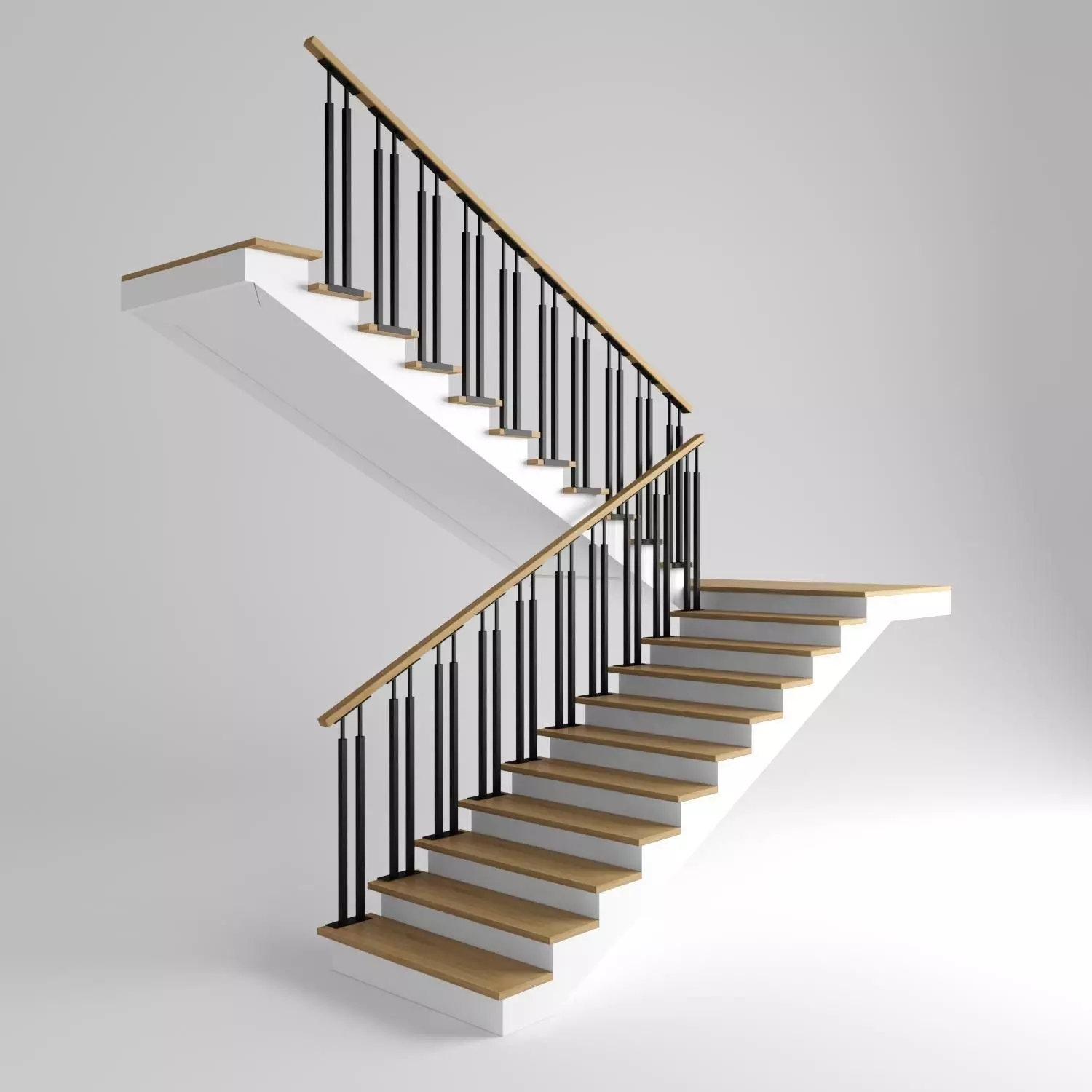stairs concret Free 3D model_0
