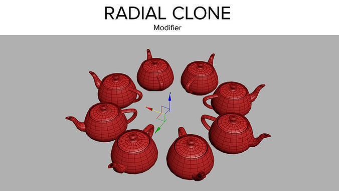 Radial Clone modifier 3D model