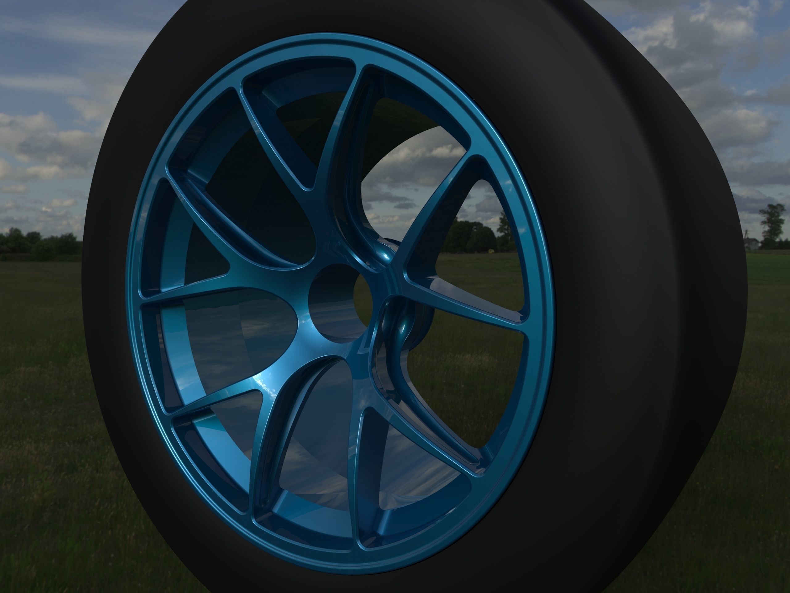 GT wheel 3D print model_6