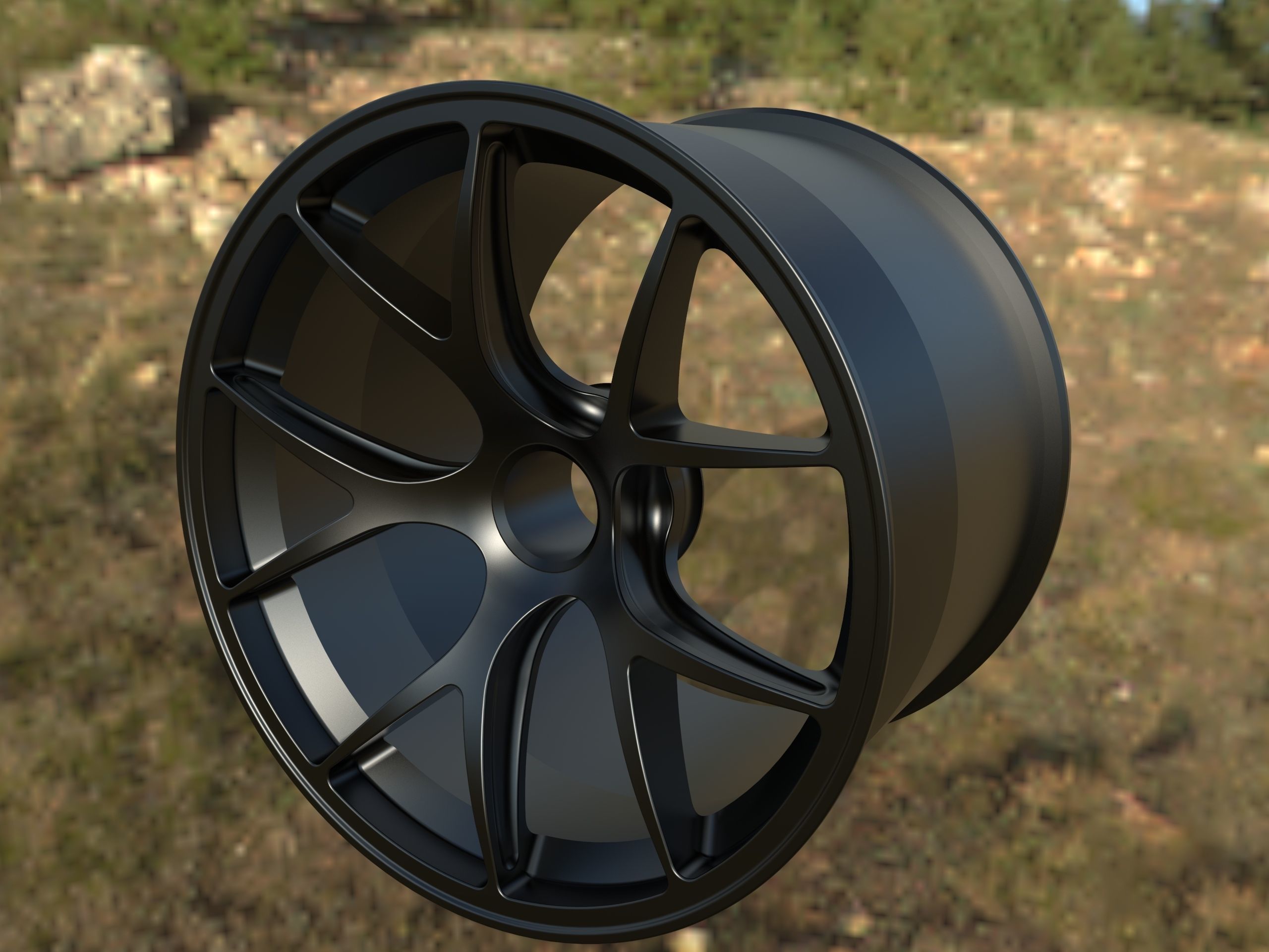 GT wheel 3D print model_7