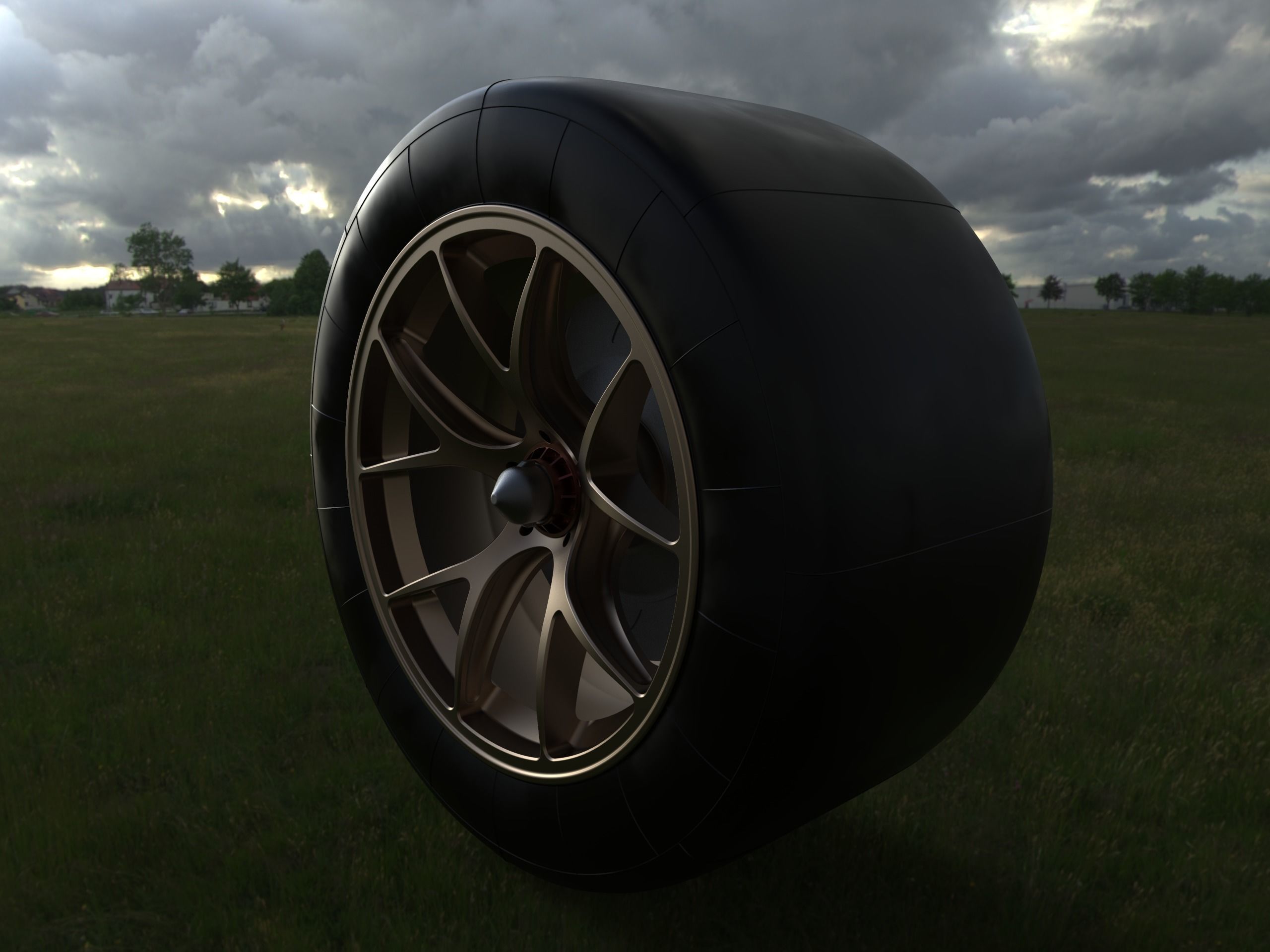 GT wheel 3D print model_3