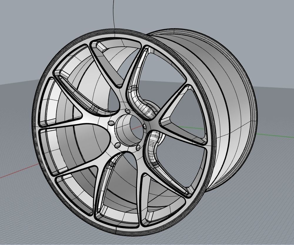 GT wheel 3D print model_8