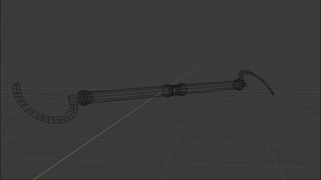 Strange Melee Weapon Low-poly 3D model_3