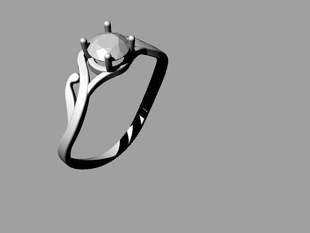 Curved ring 3D print model