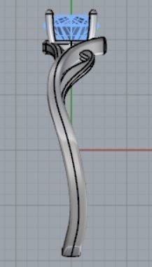 Curved ring 3D print model_2