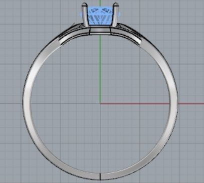 Curved ring 3D print model_1