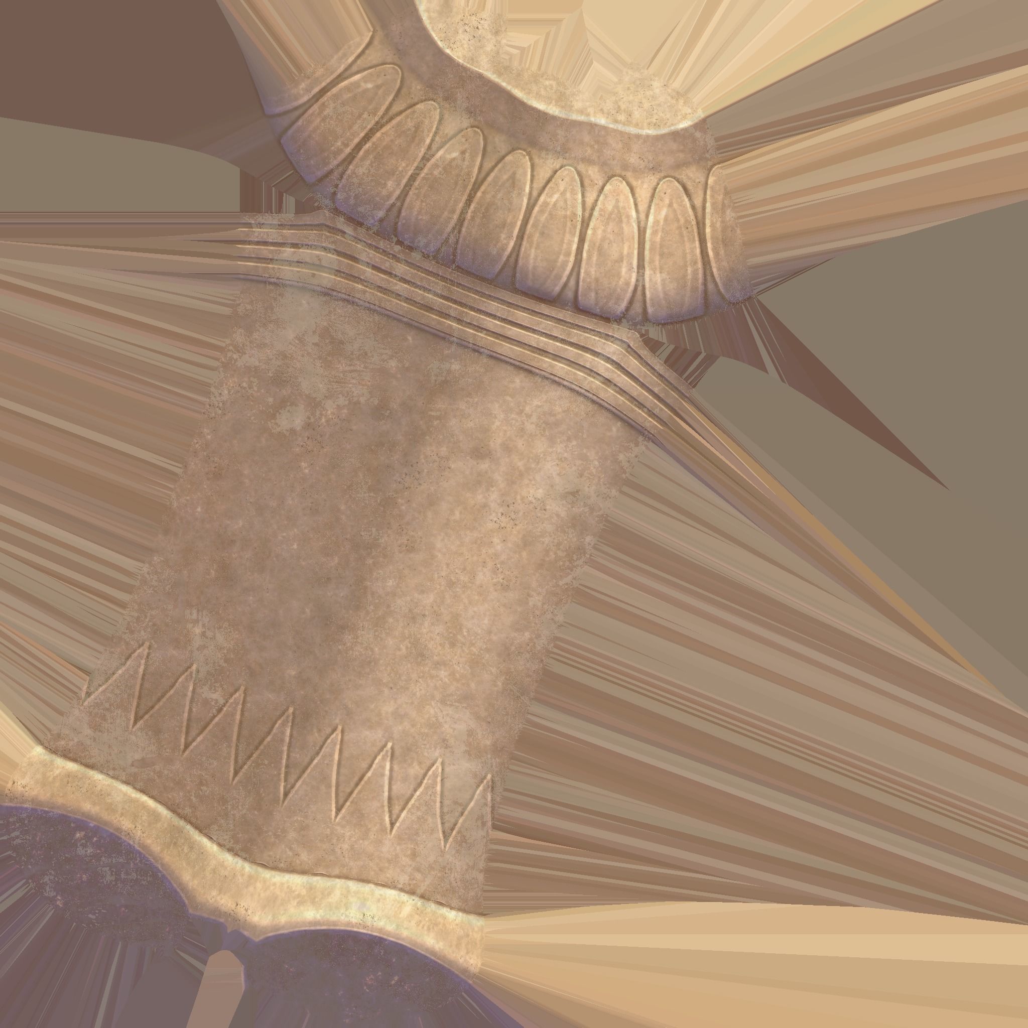 Egyptian Columns Low-poly 3D model_41