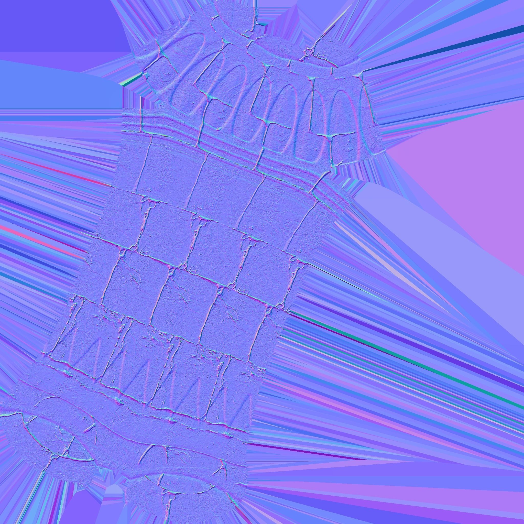 Egyptian Columns Low-poly 3D model_48