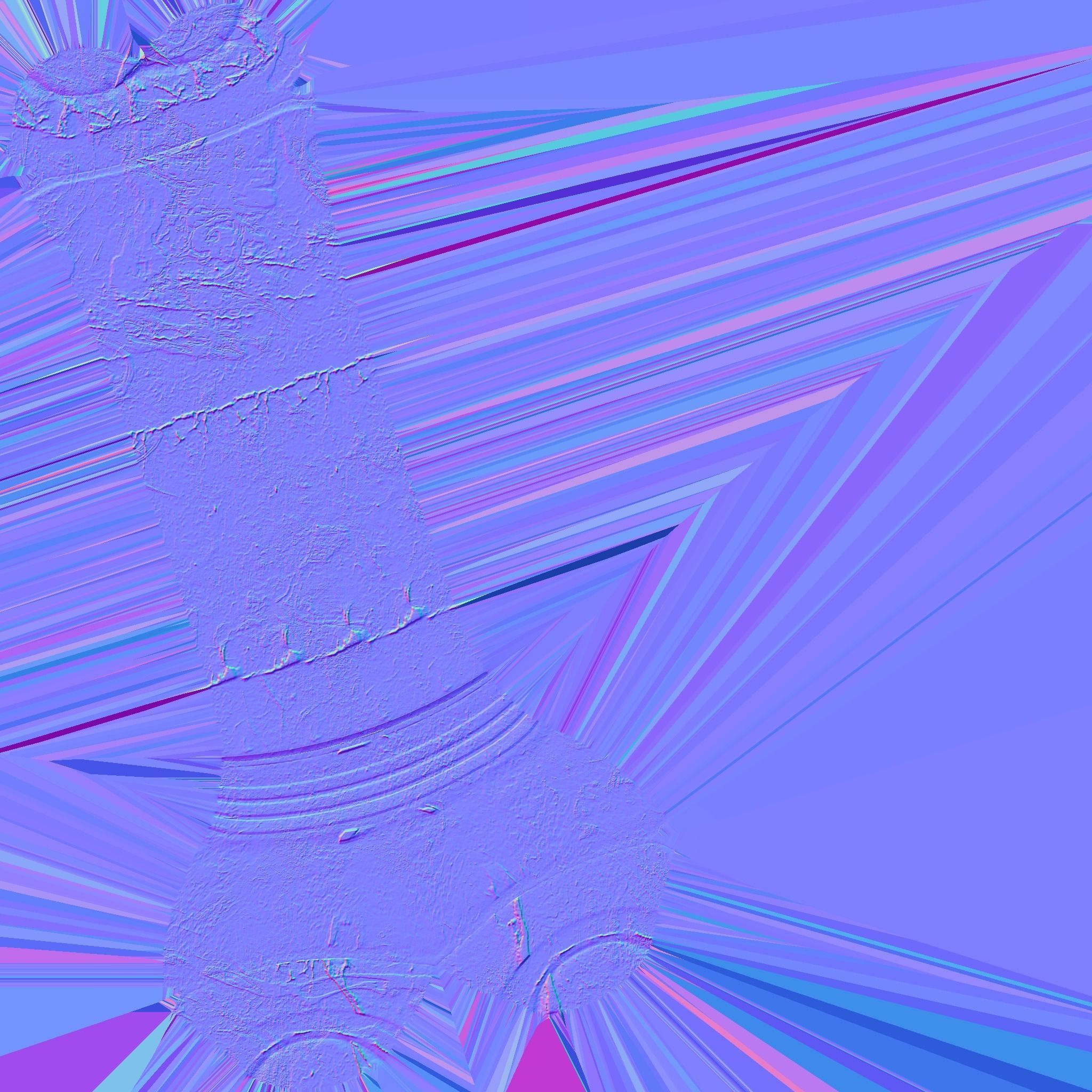 Egyptian Columns Low-poly 3D model_90