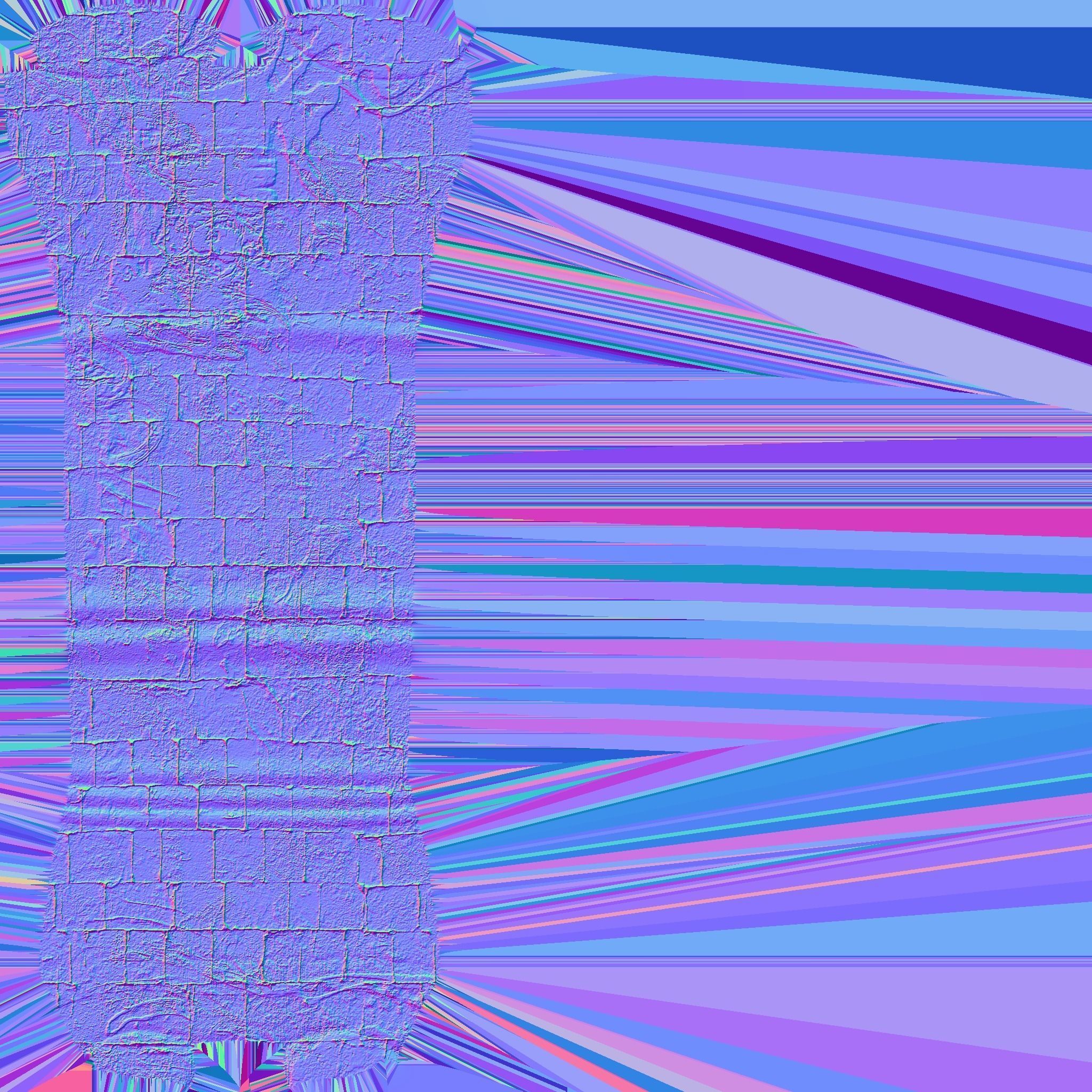 Egyptian Columns Low-poly 3D model_24