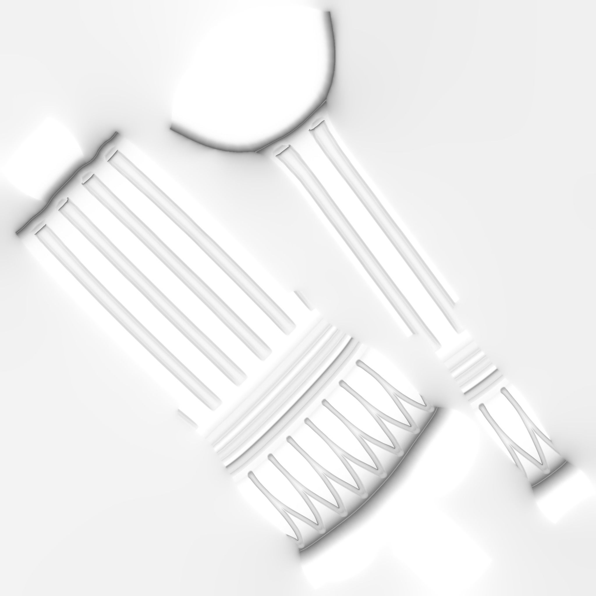 Egyptian Columns Low-poly 3D model_23