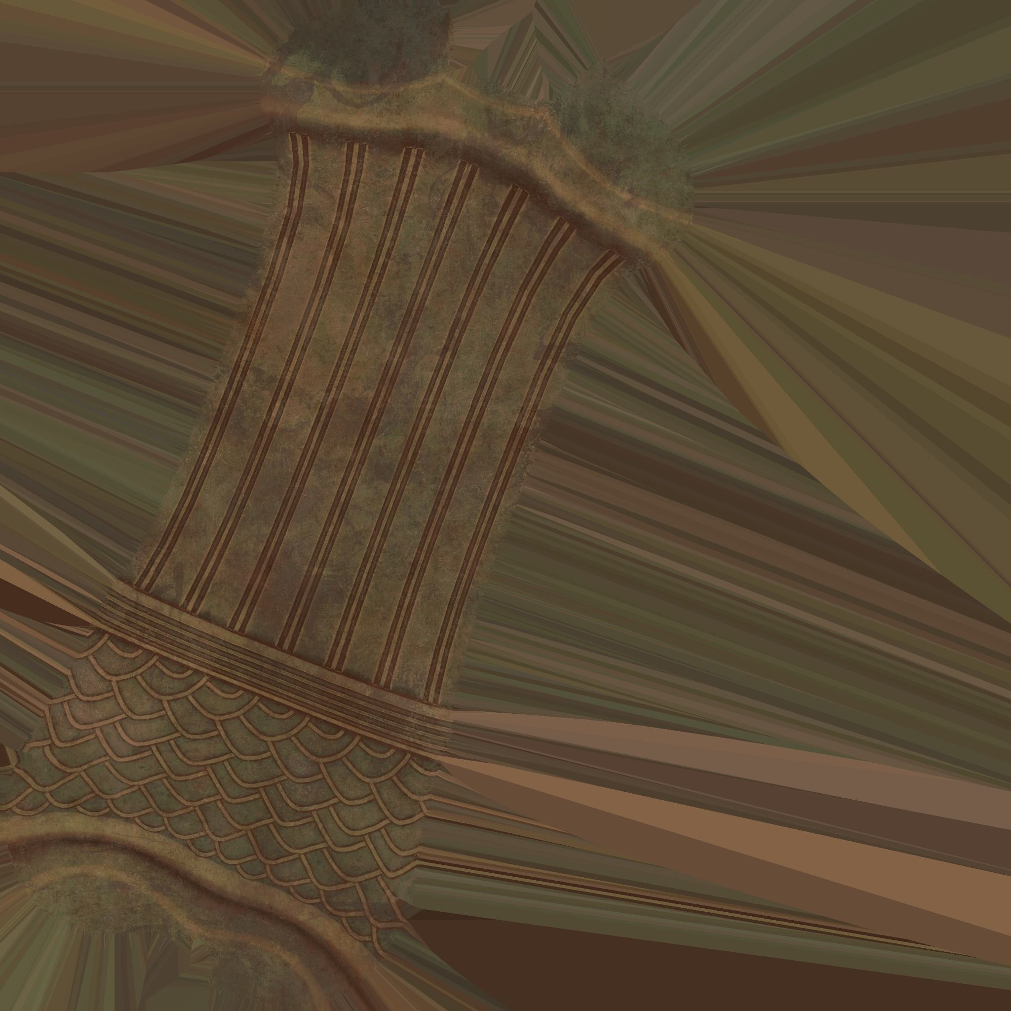 Egyptian Columns Low-poly 3D model_29