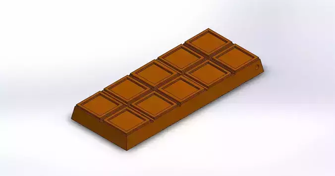 Chocolate Bar Keychain Charm  3D print model