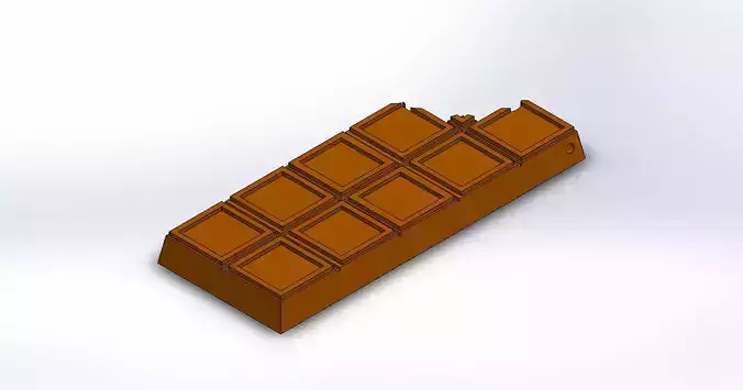 Chocolate Bar With Bite Keychain Charm