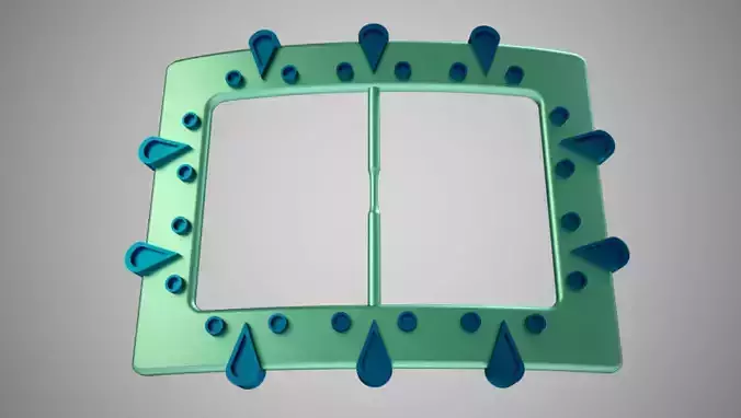 Drop Belt Buckle Low-poly 3D model