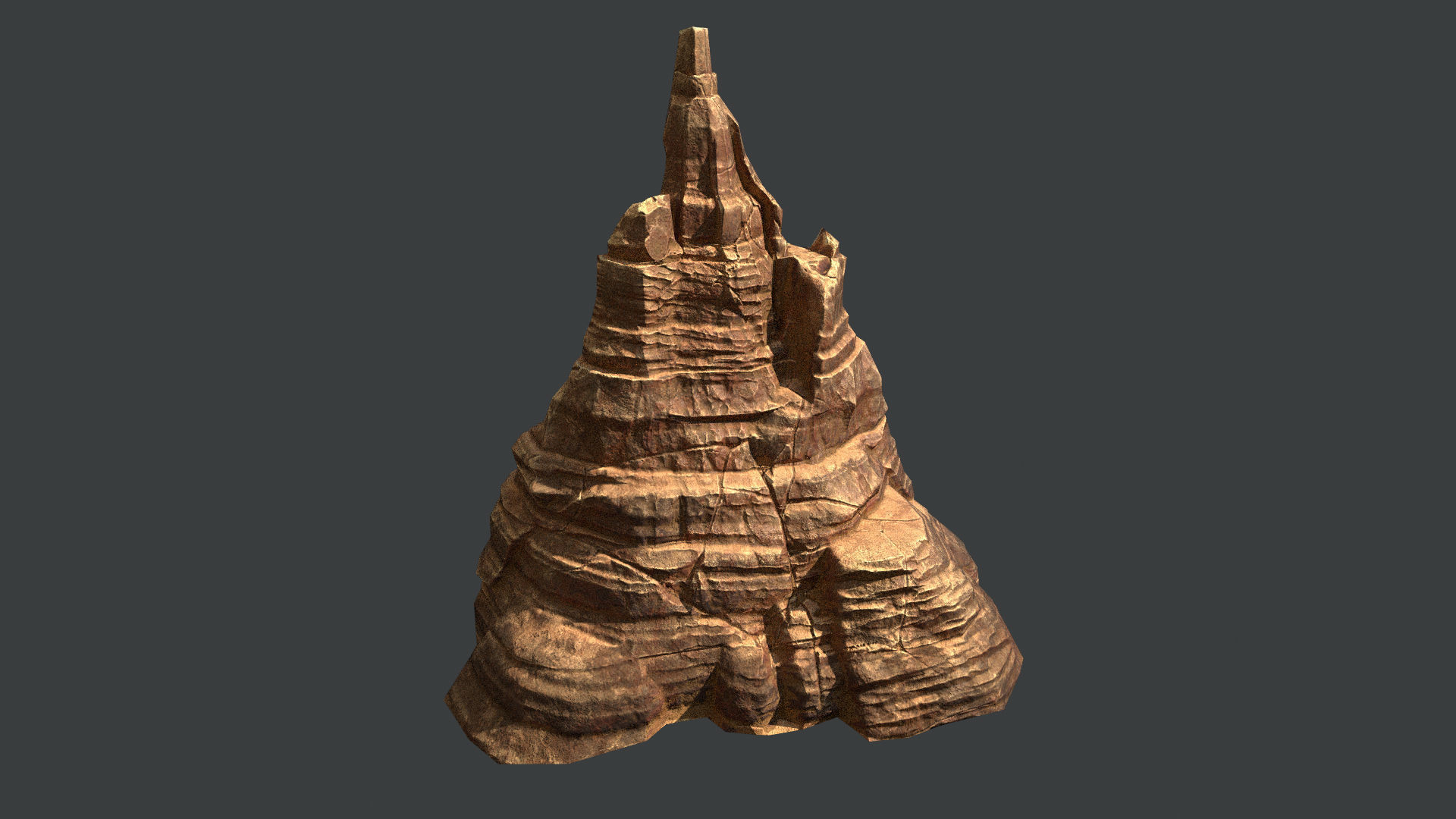 Red Rock Sandstone Pbr Collection Low-poly 3D model_2