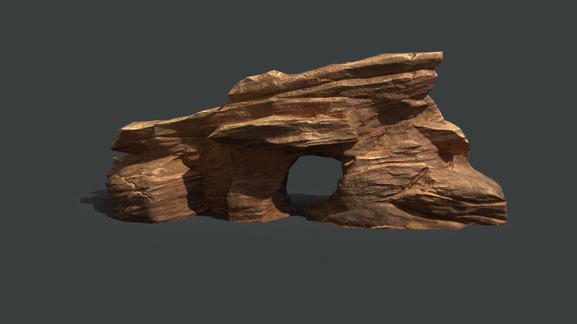 Red Rock Sandstone Pbr Collection Low-poly 3D model_35