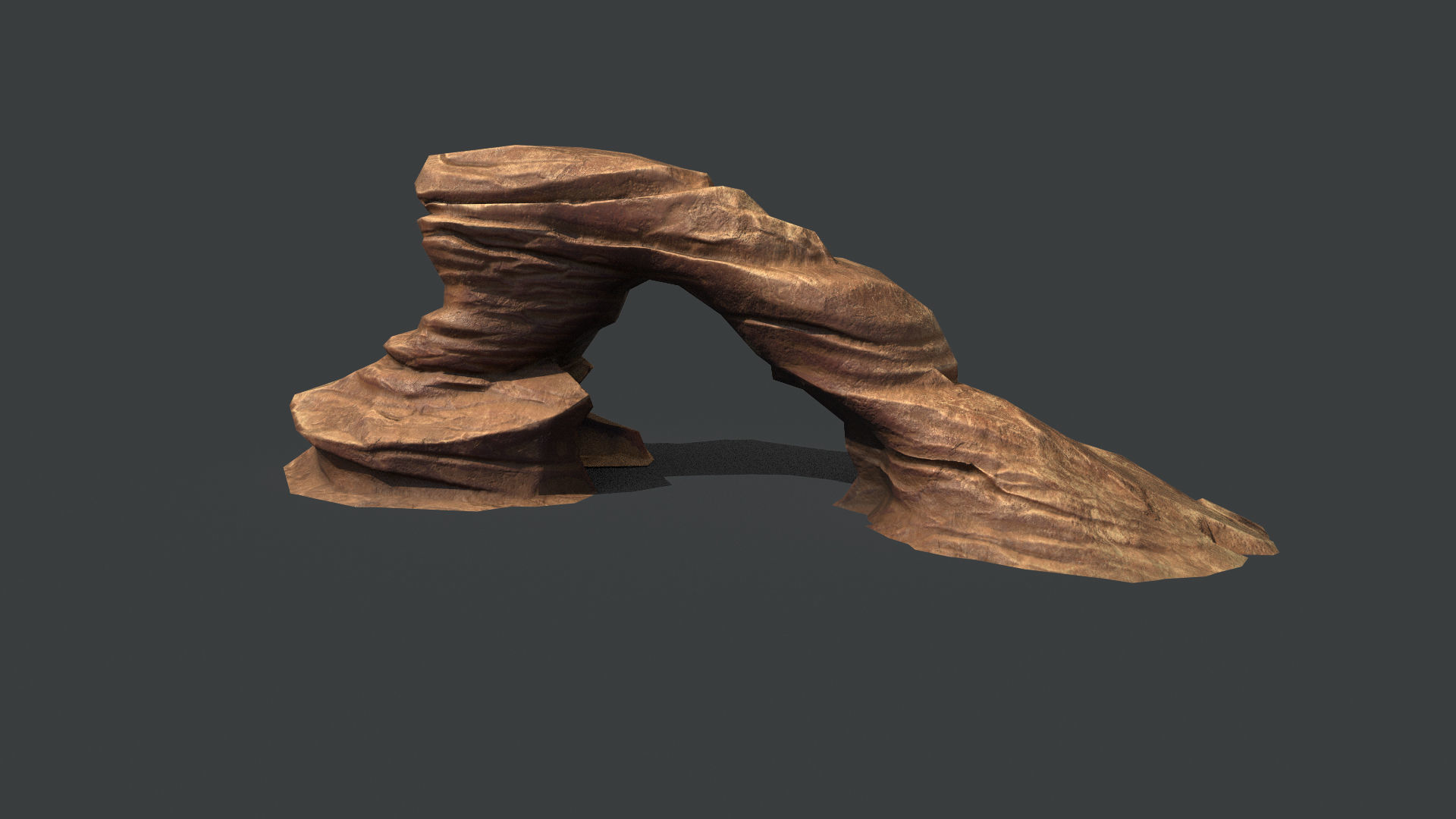 Red Rock Sandstone Pbr Collection Low-poly 3D model_29